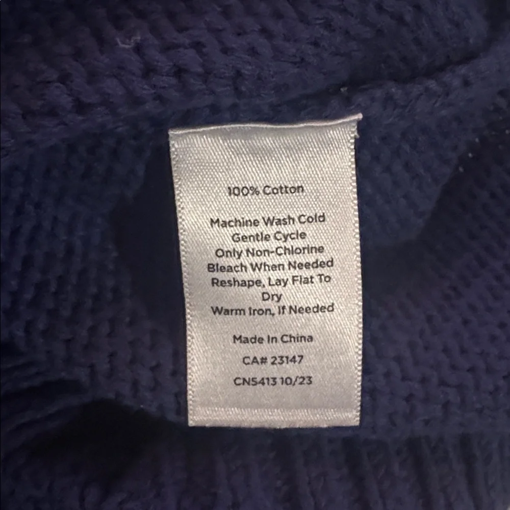 Woman’s  coastal Navy Blue Nautical sweater- 
woman’s small petite - Picture 5 of 5